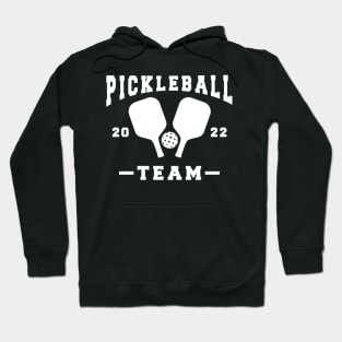 Pickleball team white text. Hoodie